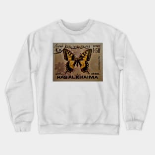 Butterfly vintage stamp Crewneck Sweatshirt